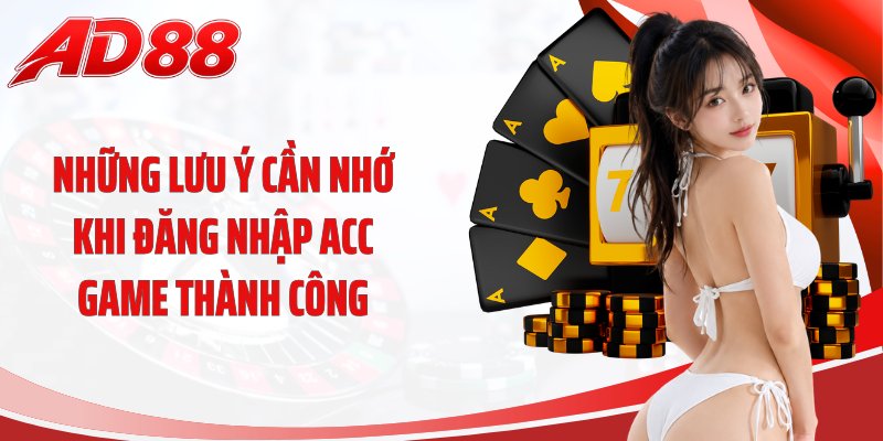 Những lưu ý cần nhớ khi đăng nhập acc game thành công